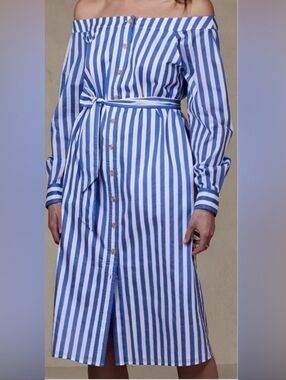 Banana Republic - Off-Shoulder Midi Dress